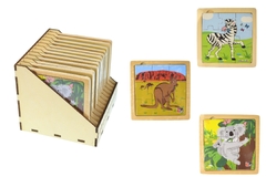 9PC JIGSAW PUZZLE PACK 12 ASSORTED WITH STAND