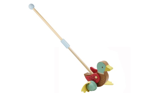 WOODEN MALLARD DUCK PUSH A LONG