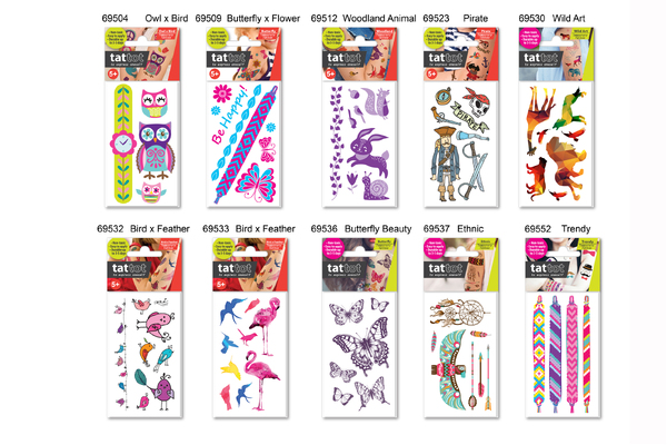 KIDDO PRINTS SINGLE TATTOO PACK OF 120